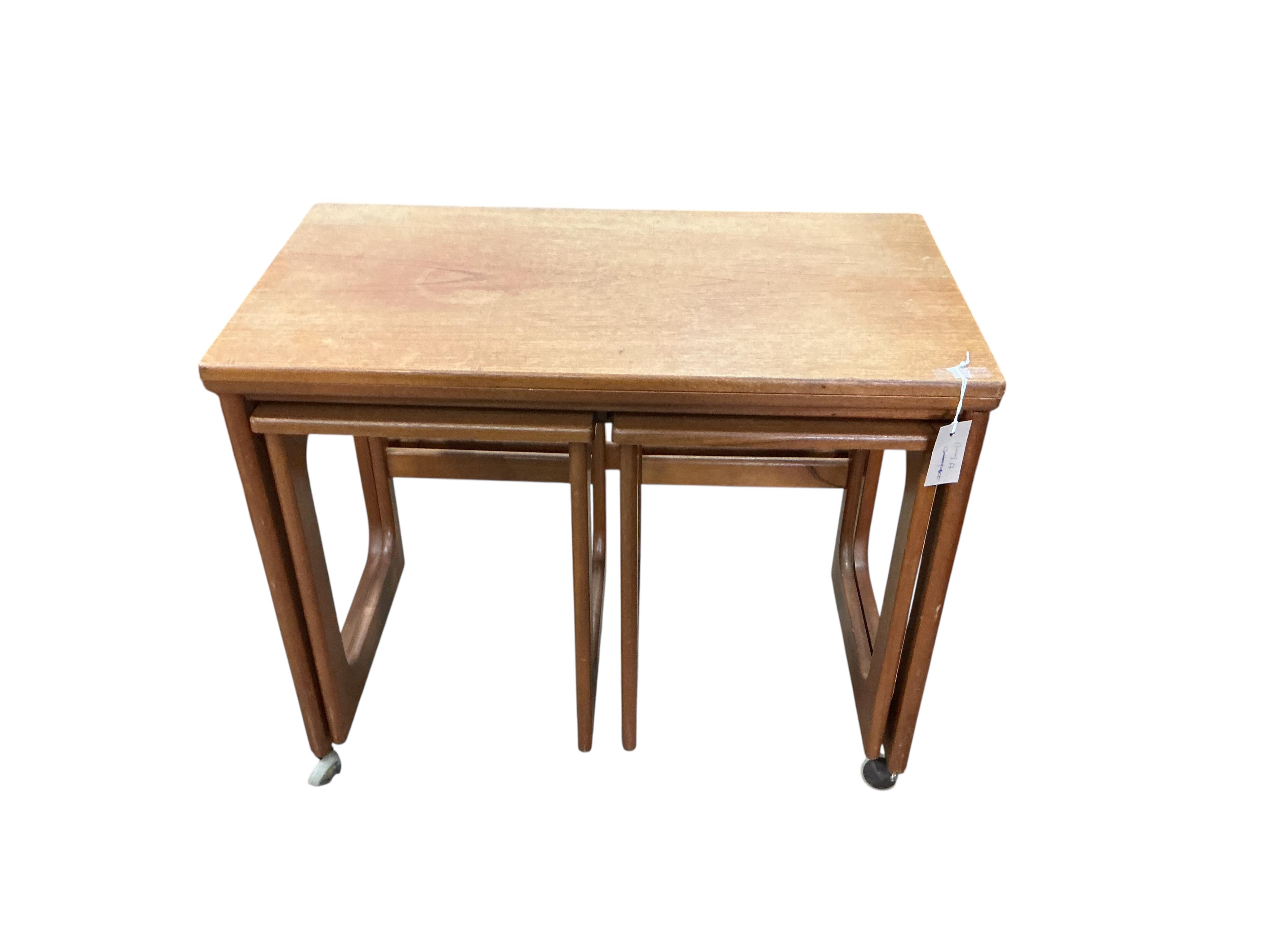 A Macintosh mid century nest of teak tables